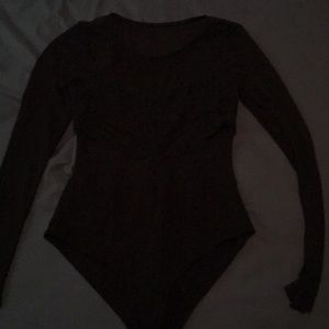 Black lace body suit